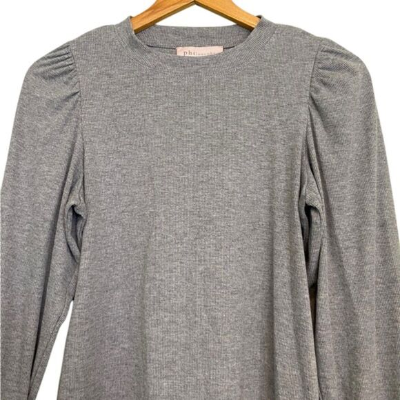 Philosophy Puff shoulder Crewneck Ribbed Long Sleeve Extra Small XS - Picture 4 of 9